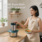 2L Multi-Function Stainless Steel Food Processor - 300W Powerful Meat Grinder & Chopper for Meat, Vegetables, Baby Food & Sauces