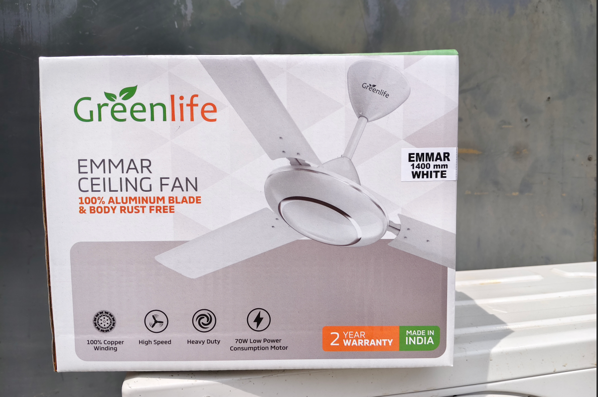 Green life EMMAR ceiling fan 100% Aluminum blade and body rust free heavy duty 700W low power consumption motor High speed 100%copper winding