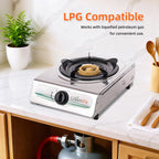 Greenlife Stainless Steel Single Burner high-power Cosmo Burner Auto ignition LPG gas stove Easy cleaning gas cooker