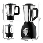 750W 3-in-1 Multifunctional Blender 3 Cups Set | 1.5L Stainless Steel Blender Jar + Chopper Cup + Grinder Cup | Juice Maker, Meat Chopper, Food Processor