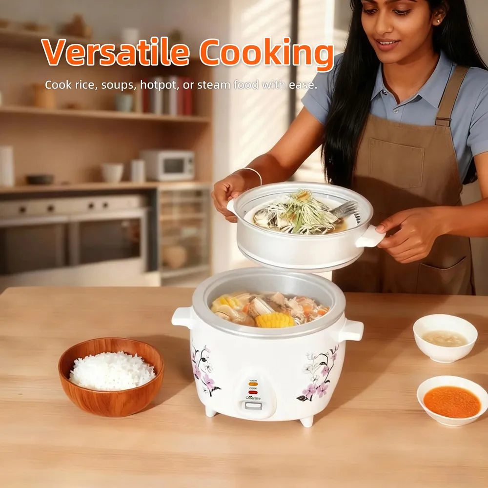 Greenlife 1.8L Automatic Electric Rice Cooker | 700W Fast Cooking | Keep Warm | Large Capacity & Triple Safety System