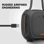 TAZATA GoClip IX rugged portable Bluetooth speaker with USB-C charging port