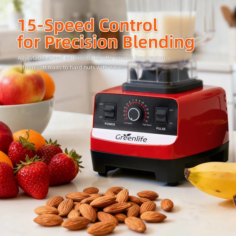 Greenlife Electric Juicer 2L Large Capacity High Speed Blender 2Jars Multi-Function Mixer Stainless steel blades