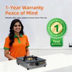 Greenlife UNIC Single Burner Glass Top Safe Gas Cooker Efficient stove Easy Cooking Instant Ignition High powered Cosmo Burner