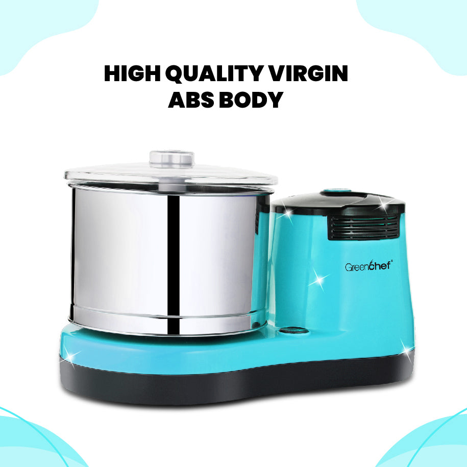Greenchef 2L Table Top Wet Grinder - Heavy-Duty Motor with Stainless Steel Drum
