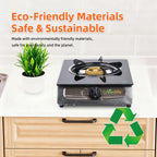 Greenlife UNIC Single Burner Glass Top Safe Gas Cooker Efficient stove Easy Cooking Instant Ignition High powered Cosmo Burner