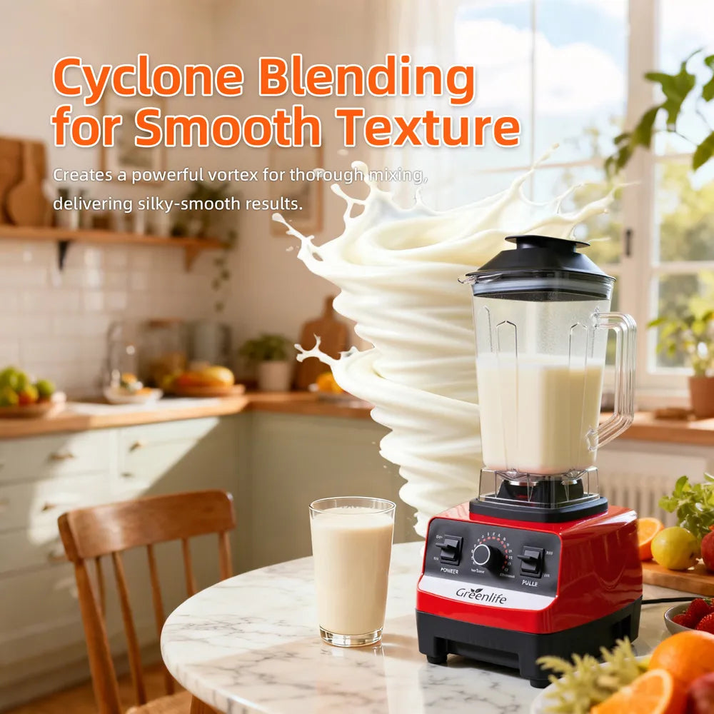 Greenlife Electric Juicer 2L Large Capacity High Speed Blender 2Jars Multi-Function Mixer Stainless steel blades