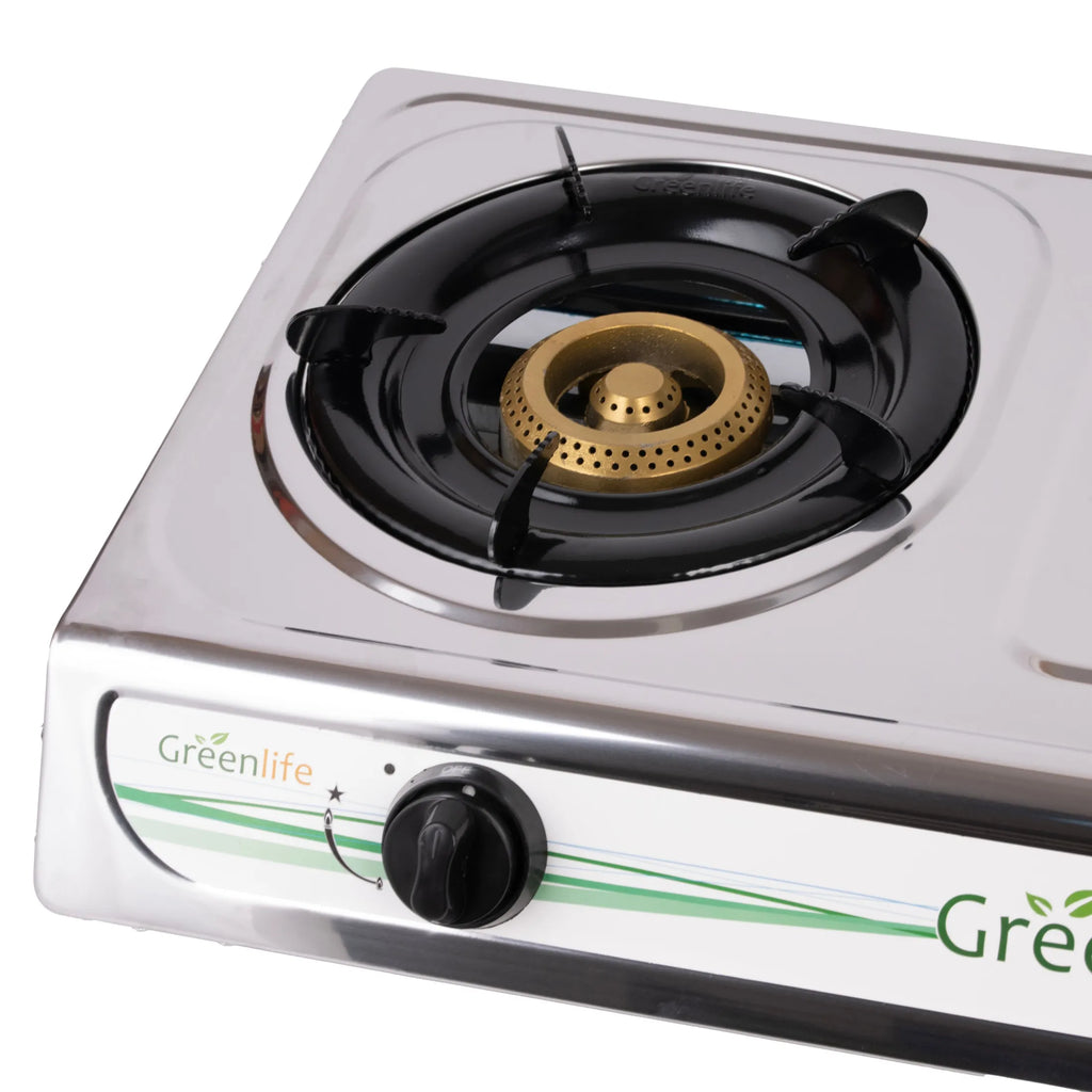 Greenlife Stainless Steel Double Burner Cosmo high-power Burner Electronic gas cooker auto ignition Durable gas stove