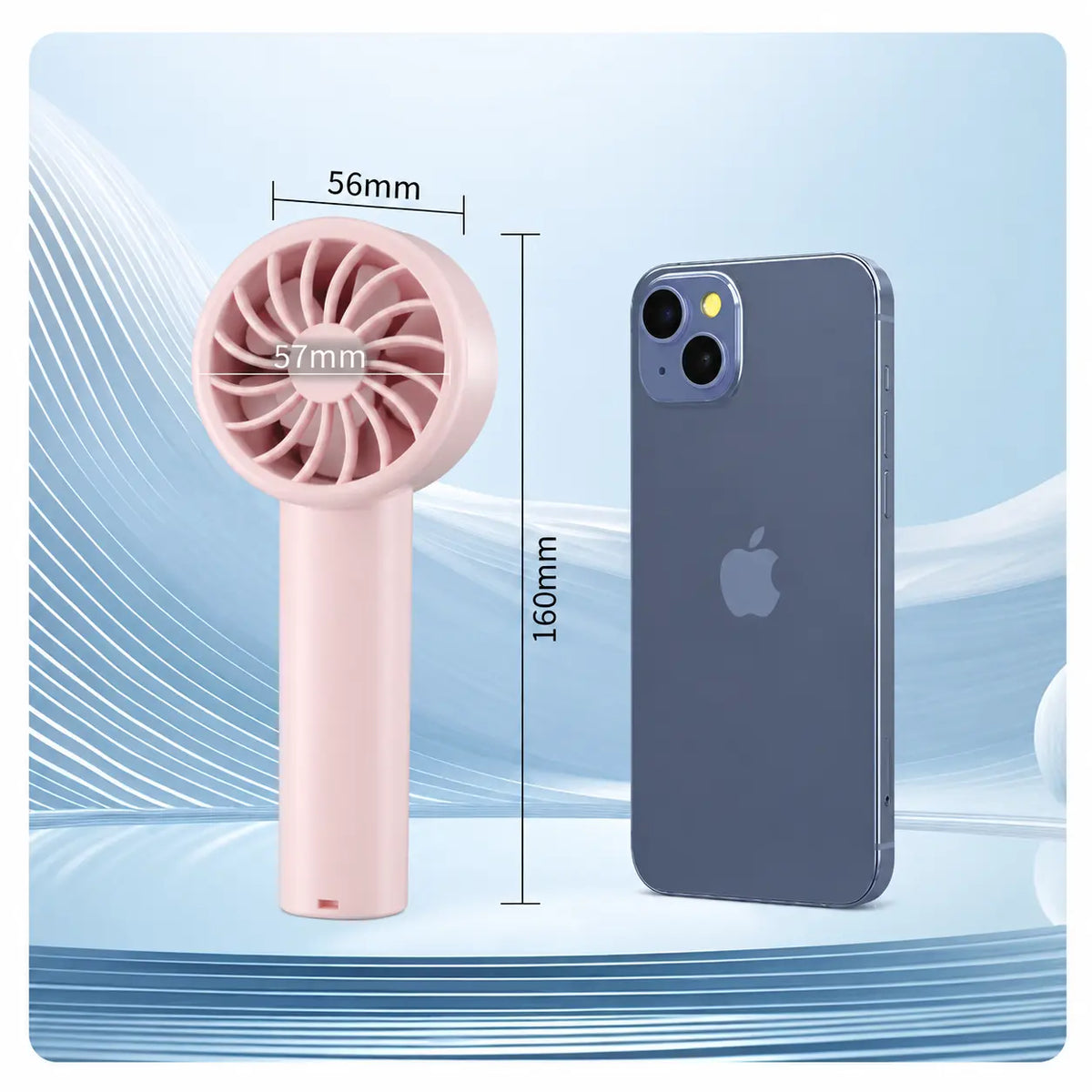 120-level rechargeable handheld fan with cooling function – view 3