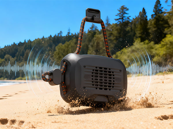 Tazata Golip IX Portable Bluetooth Speaker – 12 Hours Playing Waterproof IPX7 Adjustable lanyard clip