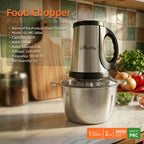 Greenlife Multifunctional Food Chopper | Stainless Steel Jar Vegetable & Meat Grinder Fruit Cutter Mixer