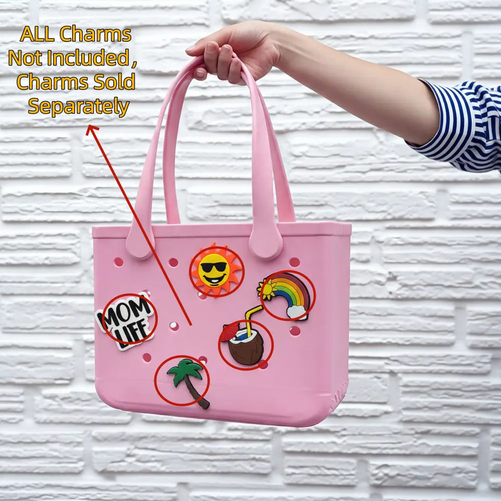 Colorful flower charms for EVA hollow beach tote bag - product image 3