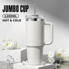 40oz (1200ml) Insulated Stainless Steel Tumbler with Handle & Straw | Leak-Proof Vacuum Travel Mug for Hot & Cold Drinks