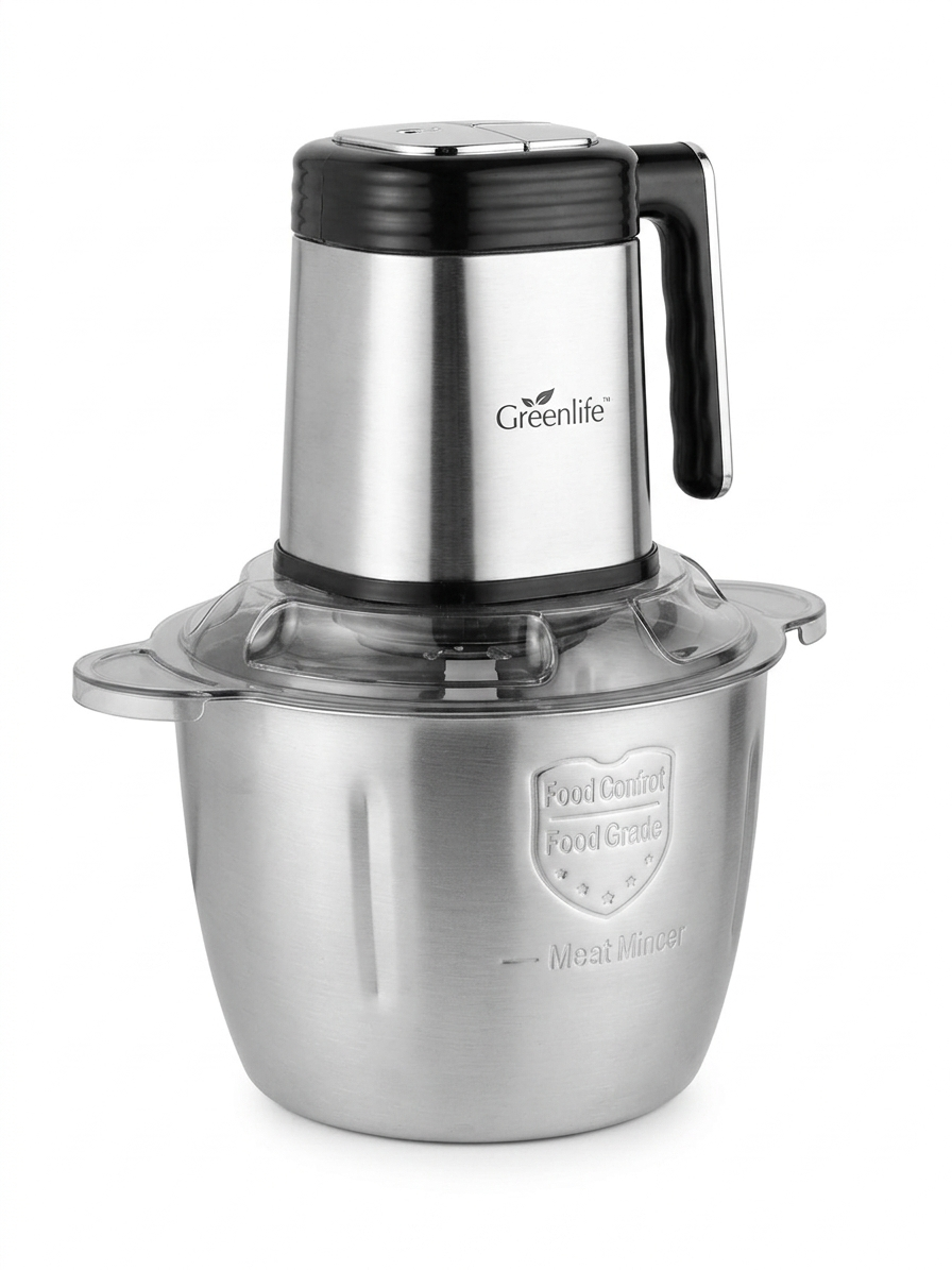 Greenlife 3L Stainless Steel Electric Food Chopper | Vegetable & Meat Grinder GLFC-300W