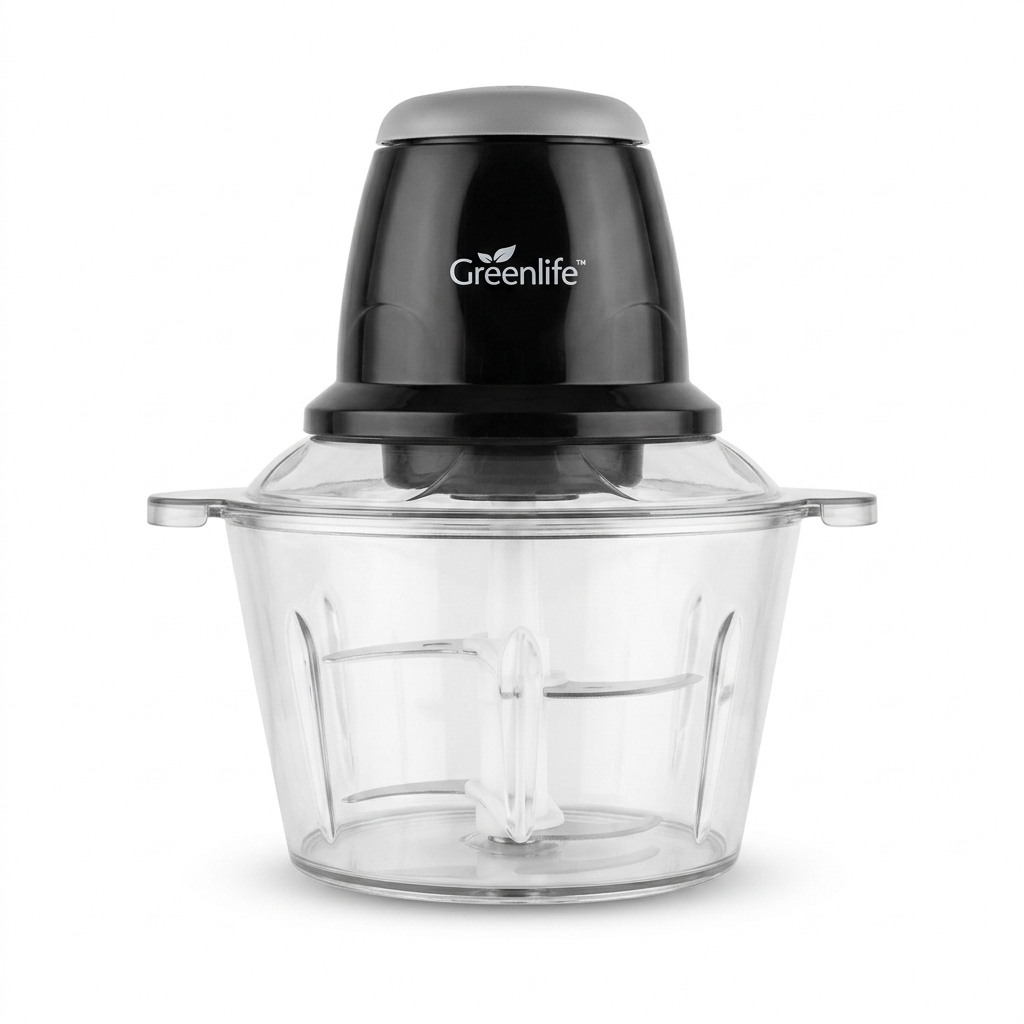 Greenlife 2L Electric Food Processor | Vegetable & Meat Grinder glass bowl
