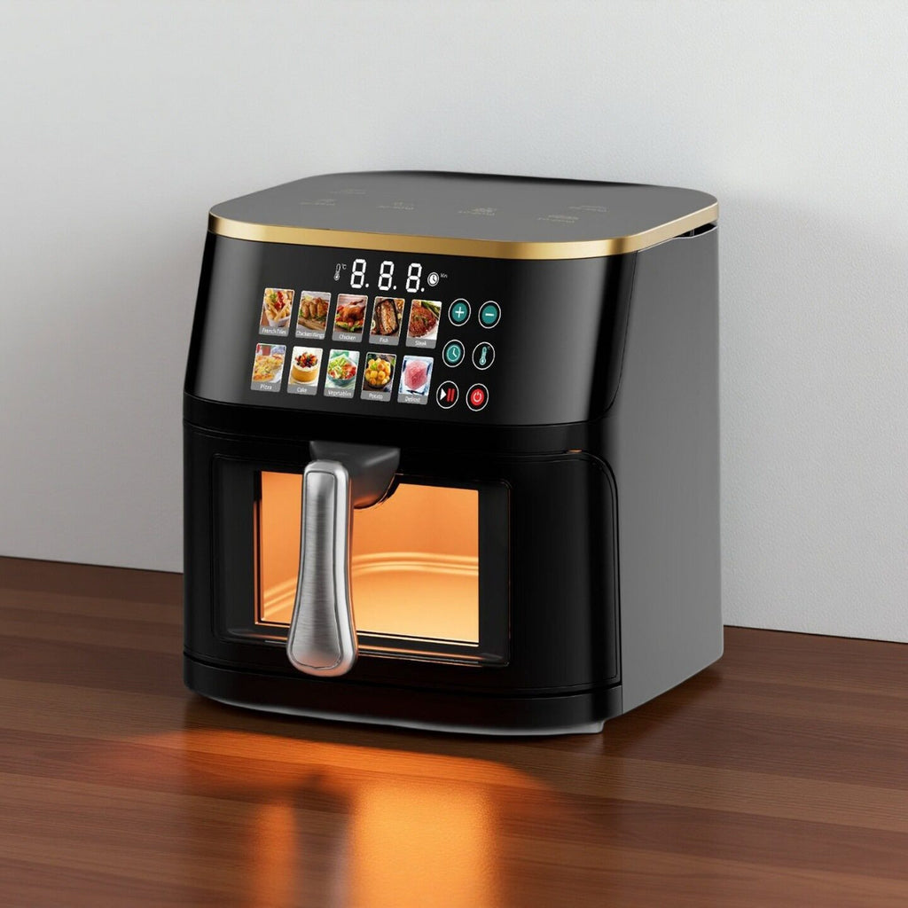 10L Large Capacity Visual Air Fryer with 12 Preset Menus & Touch Control