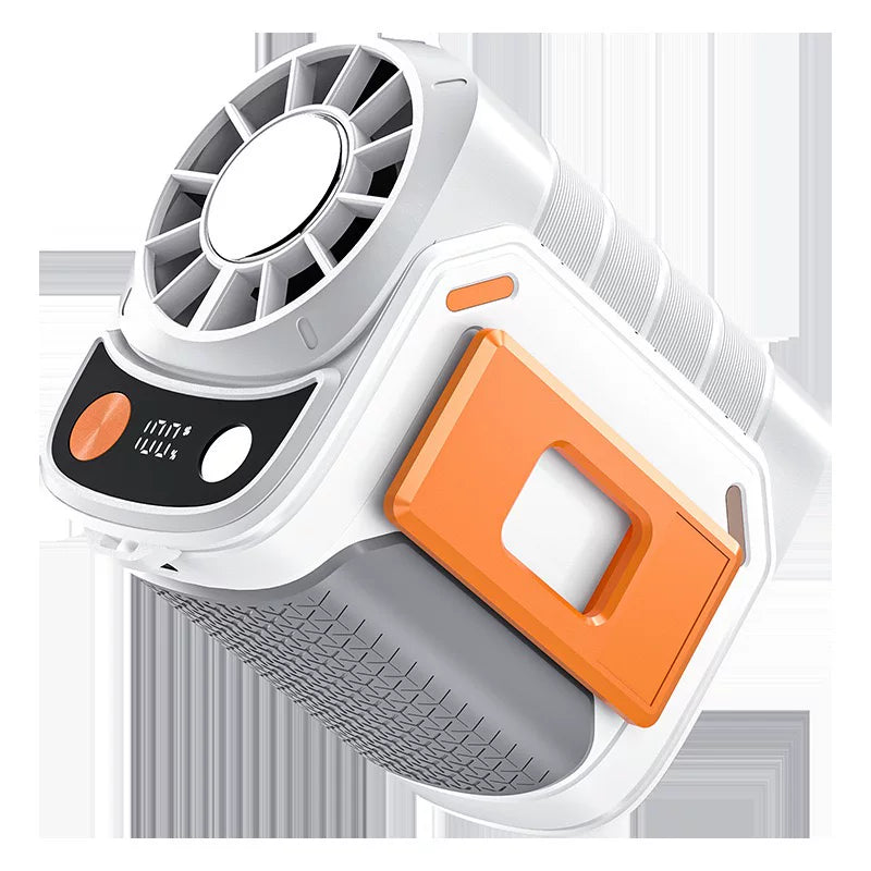 Portable waist fan with ice-ceramic cooling