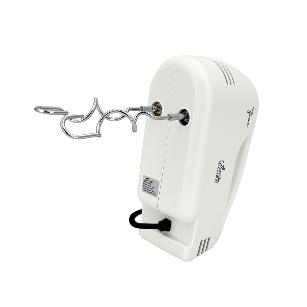 Greenlife180W Powerful Motor Hand Mixer 7-Speed Control Stainless Steel Beaters & Dough Hooks Multi-Function