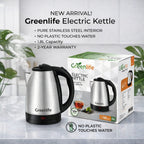 Greenlife 1.8L 1500W Stainless Steel Electric Kettle – Full Stainless Steel Interior & Inner Lid |