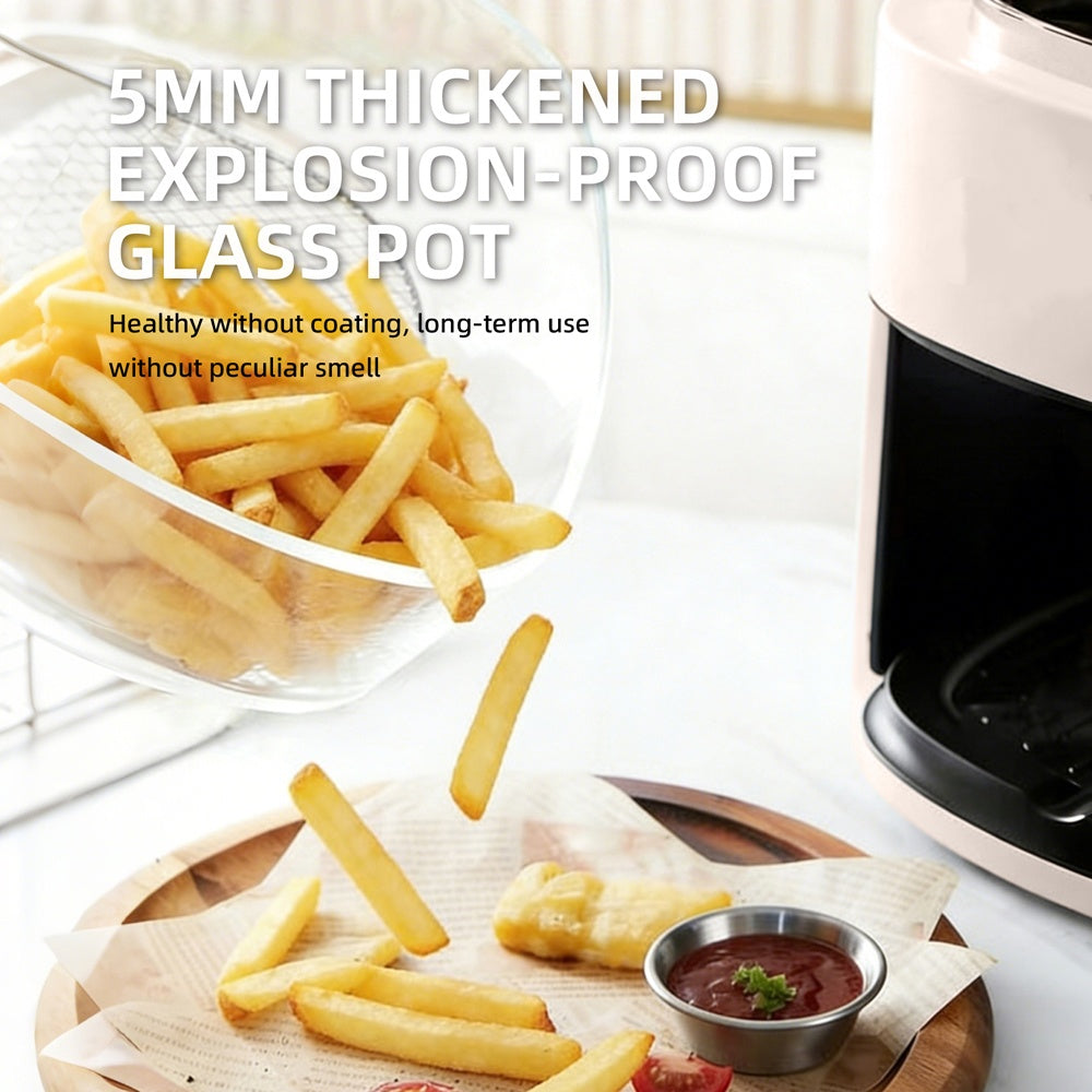 4.5L Smart Touch Multi-Function Air Fryer with Glass Pot Oil Free Cooking, High-Speed & Time-Saving