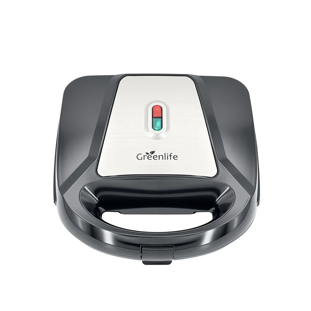 Greenlife 7 in 1 Sandwich Maker Quick and easy Stainless steel panel Non-Stick changeable plates Pre heat Multi function low fat