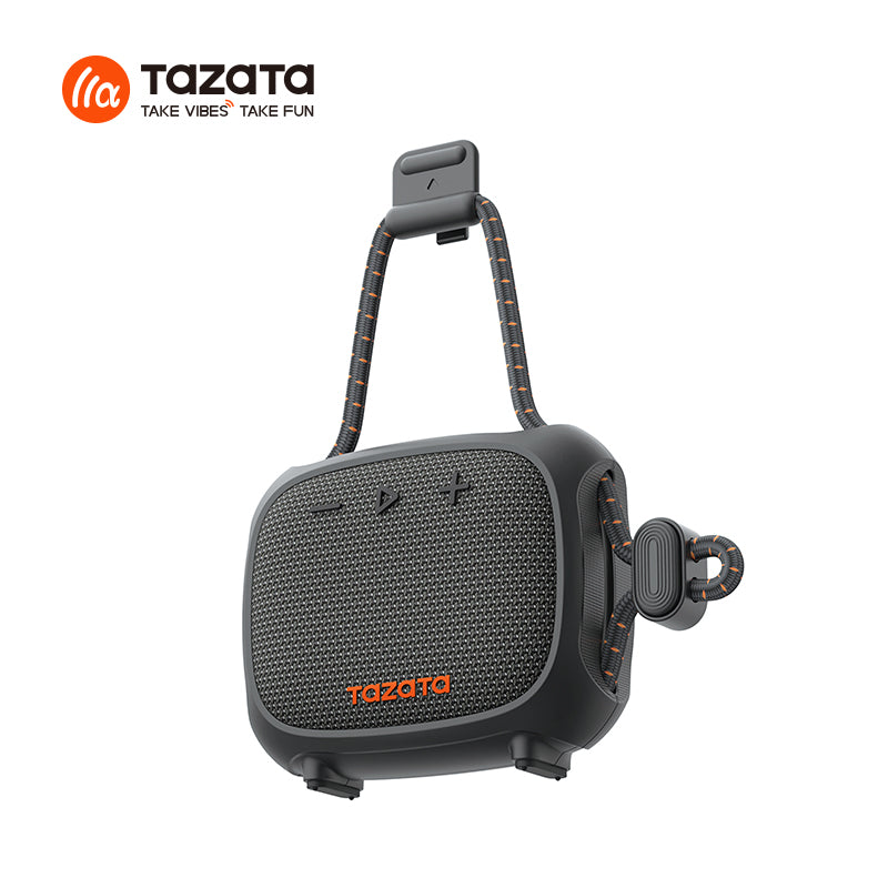 Tazata Golip IX Portable Bluetooth Speaker – 12 Hours Playing Waterproof IPX7 Adjustable lanyard clip
