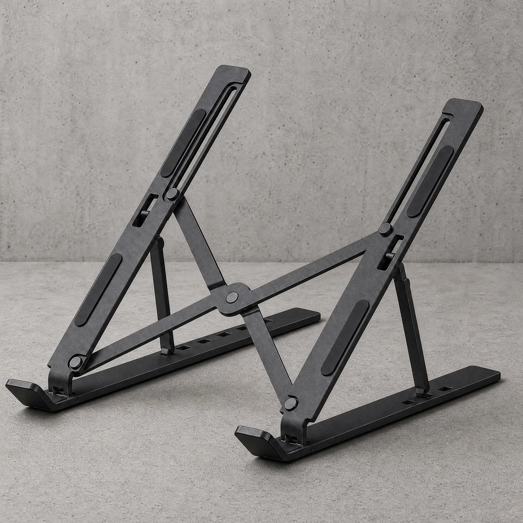 Portable Carbon Steel Laptop Stand - Ergonomic Foldable Desk Riser for 16-inch Laptops