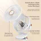 Rechargeable clip-on desktop fan with ambient night light - product image 2