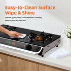 Greenlife DUO Glasstop Double Burner Safe Gas Cooker Efficient stove Easy Cooking Instant Ignition Explosion Resistant