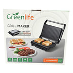Greenlife Grill Toaster Maker & Sandwich Maker with overheat safety protection Multi function panini maker non stick easy cleaning