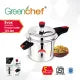 Greenchef Evok Aluminium Pressure Cooker 10L Virgin Aluminum Multipurpose Safety Plug Large Capacity 1 Year Warranty