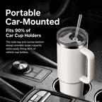 40oz (1200ml) Insulated Stainless Steel Tumbler with Handle – Leak-Proof, Triple-Wall Vacuum Travel Mug for Hot & Cold Drinks, Car Cup Holder Friendly, Sweat-Proof, BPA-Free