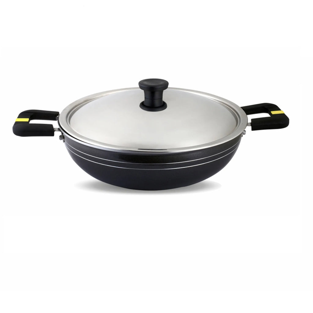 Greenchef Kadai 260mm Evok Aluminium Pot Non-stick Pan Multi Fuctions stainless steel 2 Year Warranty