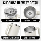 Solo Sip 360ml stainless steel insulated tumbler with handle and straw - product image 2