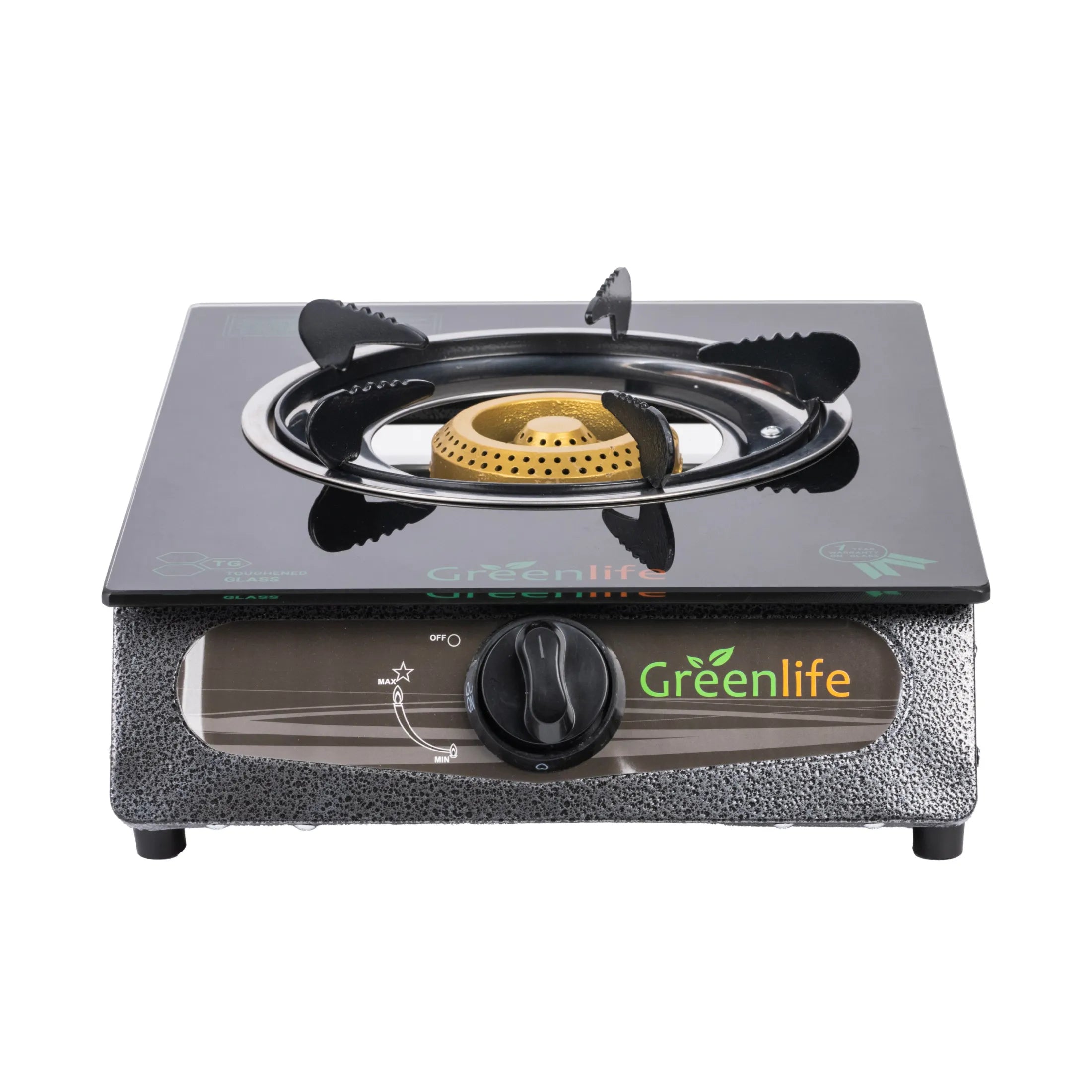 Greenlife UNIC Single Burner Glass Top Safe Gas Cooker Efficient stove Easy Cooking Instant Ignition High powered Cosmo Burner