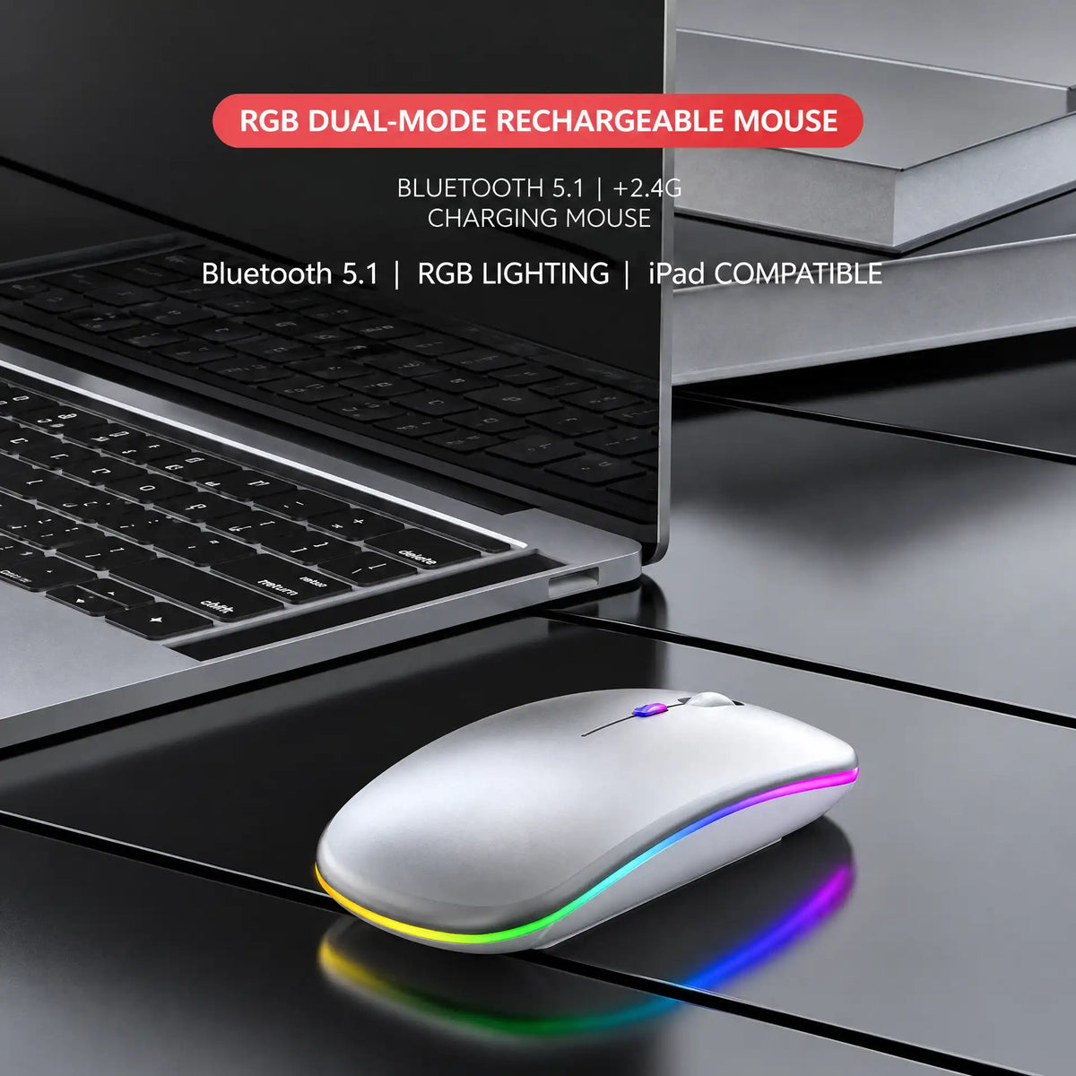 RGB Dual-Mode Rechargeable Wireless Mouse – view 2