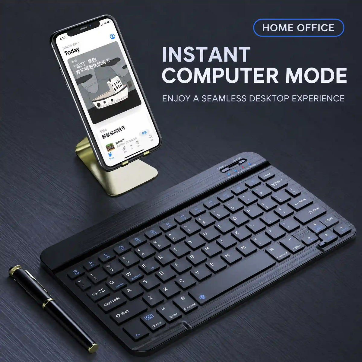 Rechargeable Bluetooth Wireless Keyboard – view 3