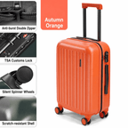 GoinC Primeval Forest Series Lightweight Triple-Layer Bayer PC Hard Shell Spinner Luggage with TSA Customs Lock