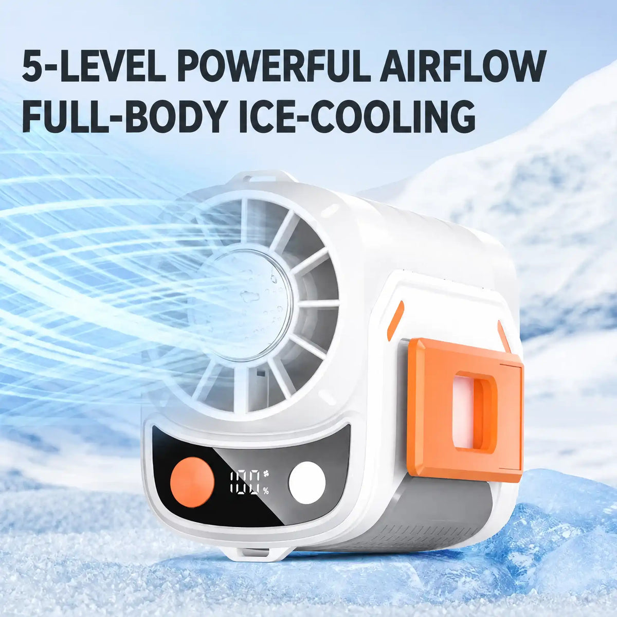Portable waist fan with ice-ceramic cooling – view 5