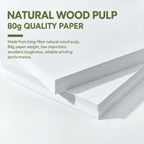 80 GSM Natural Wood Pulp High Quality Copy Paper