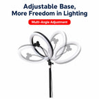 26CM LED Ring Fill Light with Phone Holder & Tripod Stand – Adjustable Beauty Light for Live Streaming, Photography & Video