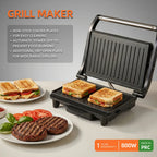 Greenlife Grill Toaster Maker & Sandwich Maker with overheat safety protection Multi function panini maker non stick easy cleaning