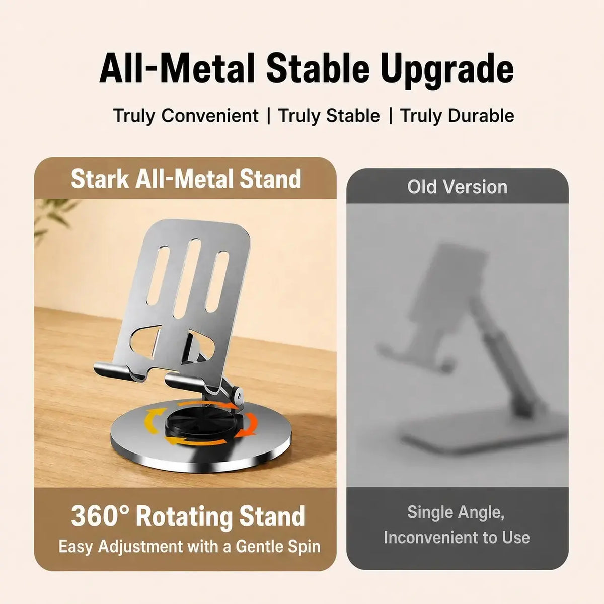 All-metal 360 degree rotating phone and tablet stand - product image 5