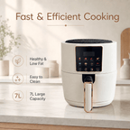 Silver Crest 7L Digital Air Fryer 1300W | Large Capacity Oil-Free Air Fryer with Touch Screen, Non-Stick Basket & Adjustable Temperature, 220V