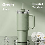 40oz (1200ml) Insulated Stainless Steel Tumbler with Handle – Leak-Proof, Triple-Wall Vacuum Travel Mug for Hot & Cold Drinks, Car Cup Holder Friendly, Sweat-Proof, BPA-Free