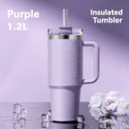 40oz (1200ml) Insulated Stainless Steel Tumbler with Handle – Leak-Proof, Triple-Wall Vacuum Travel Mug for Hot & Cold Drinks, Car Cup Holder Friendly, Sweat-Proof, BPA-Free