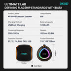 OKOP KP-808 Portable RGB Bluetooth Speaker with Heavy Bass & Long Battery Life