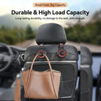 2-in-1 Car Headrest Hook & Cup Holder - Universal Back Seat Organizer, Phone Mount, and Bag Hanger