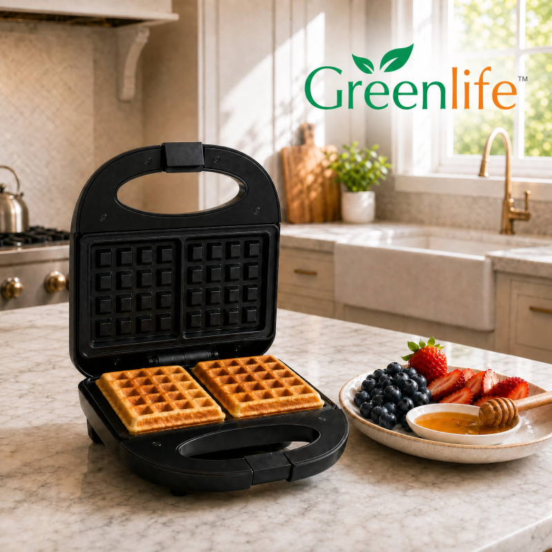 Greenlife 750W Electric Waffle Maker