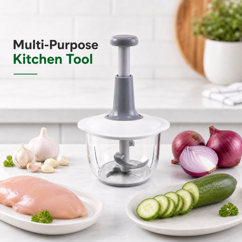 Greenlife 1.5L plastic  multi function food chopper manual vegetable meat grinder